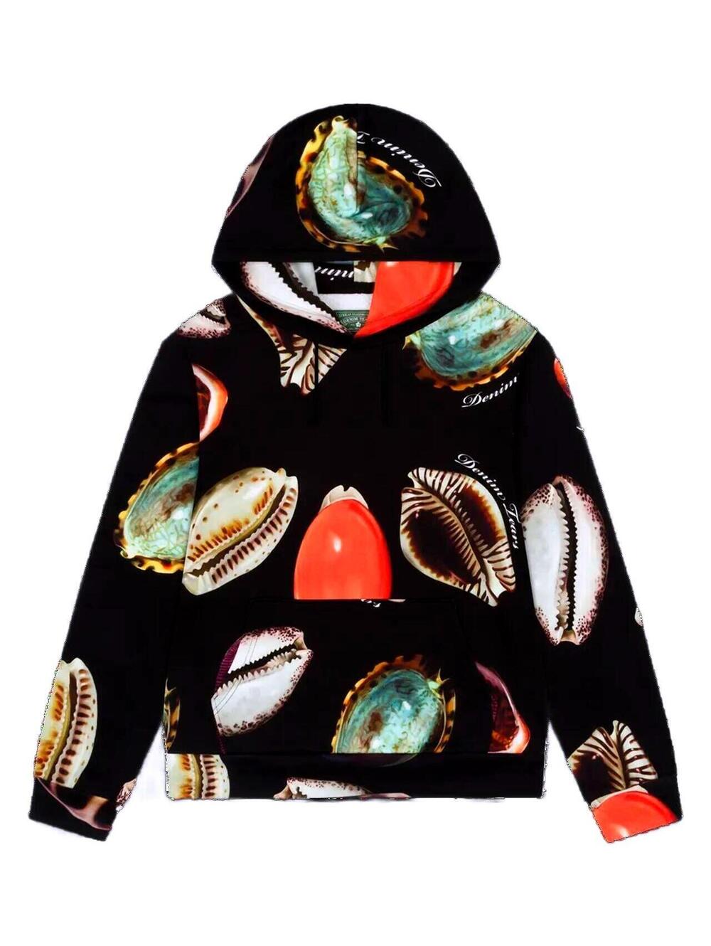 Denim Tears Shell Hoodie in Black